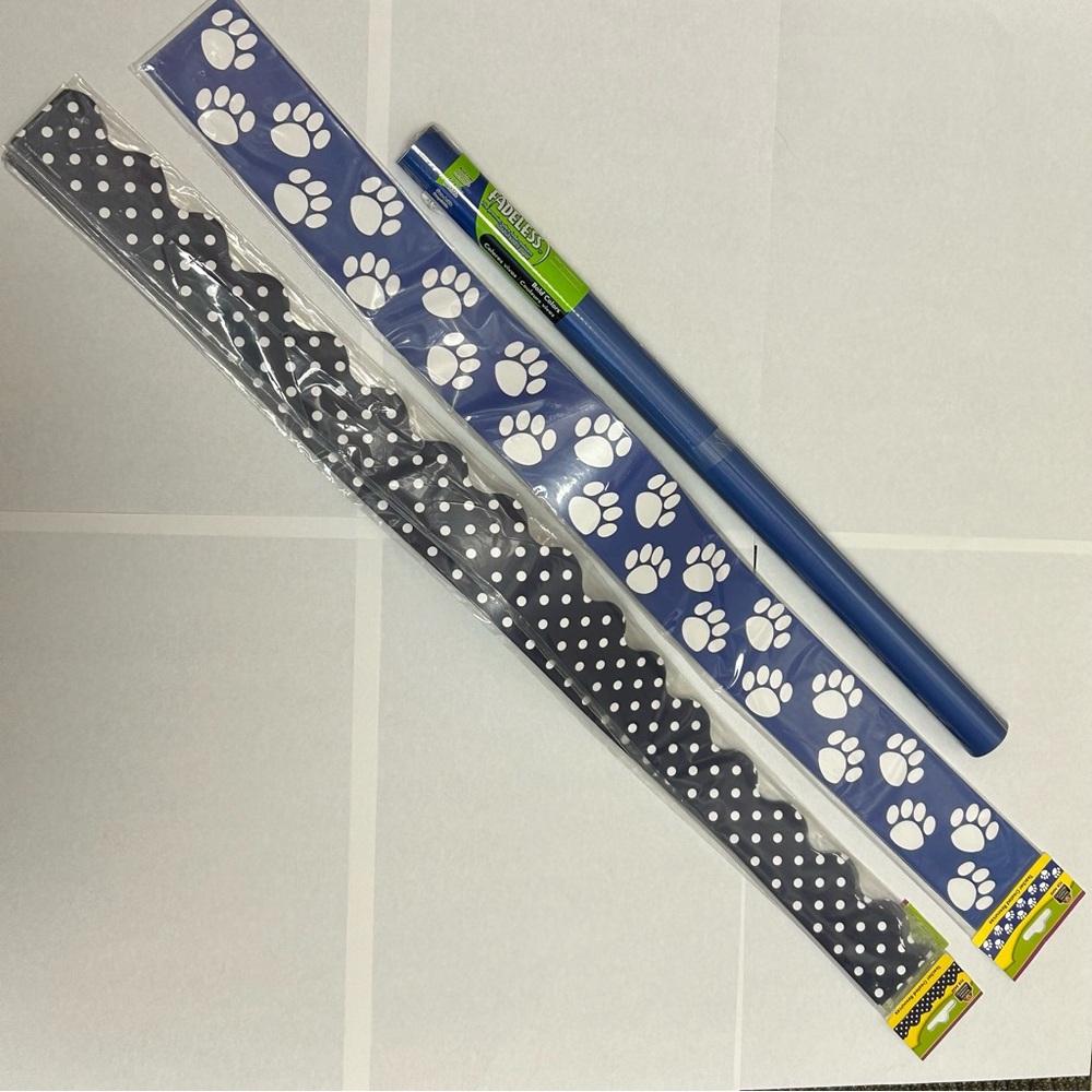 Craft/Bulletin Board Boarders/Paper - Blue Bundle